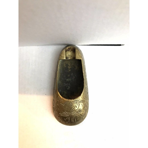 Vintage Brass Shoe Slipper Ashtray Made In India 3” - Picture 1 of 6